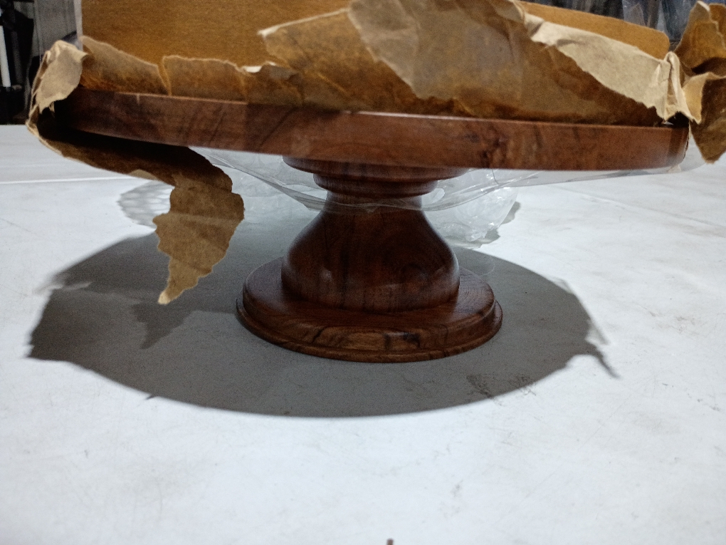 Round Glass & Wood Dessert Stand - Threshold™