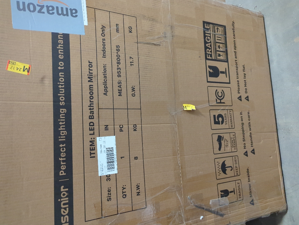 Ensenior LED Bathroom Mirror 30x 36 with Front and Backlight, Stepless Dimmable Wall Mirrors with Anti-Fog, Shatter-Proof, Memory, 3 Colors, Modern LED Vanity Mirror-FCC