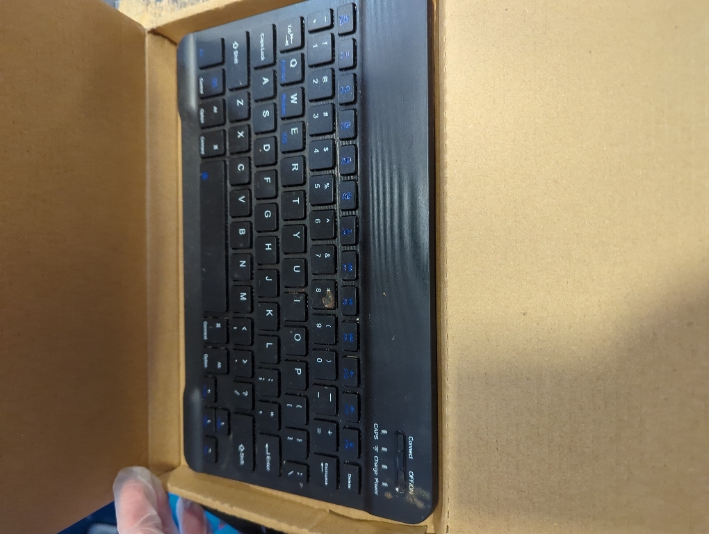 Ultra-Slim Bluetooth Keyboard Portable Mini Wireless Keyboard Rechargeable for Apple iPad iPhone Samsung Tablet Phone Smartphone iPadOS iOS Android (10 inch Black)