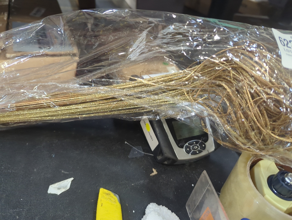 Size 26 , 75 Color Gold Royal Imports Sparkle Glitter Curly Ting Ting Branches Vase Filler for Wedding, Holiday & Home Decoration, 26”, 75 Stems (Gold)