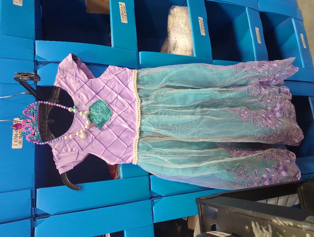 7-8 Years PURFEEL Girls Mermaid Princess Dress Kids Mermaid Costume Dress up for Ariel