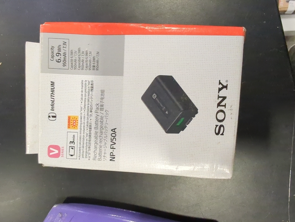 Sony NPFV50A V-Series Rechargeable Battery Pack Digital Camera Battery, Gray