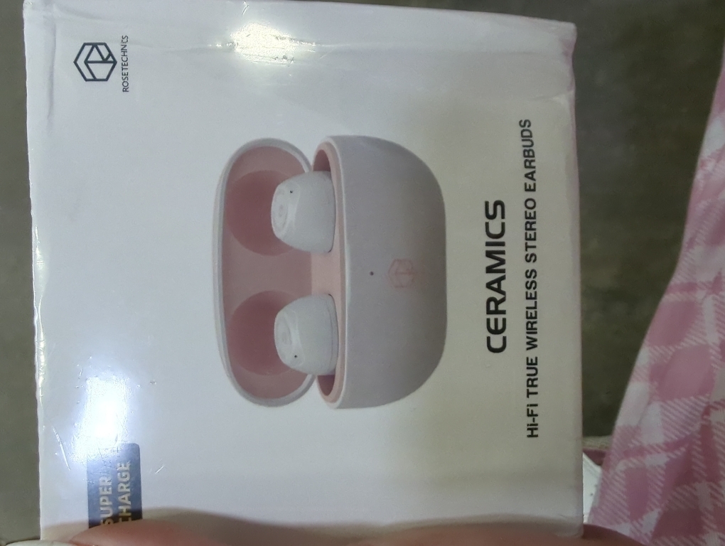 ROSESELSA Ceramics Wireless Earbuds, High-Fidelity Sound, 60ms Gaming Earphones, 35H Playtime with Super Charge, IPX5 Sweat Resistant, Dual Connectivity, Bluetooth 5.3, ENC White