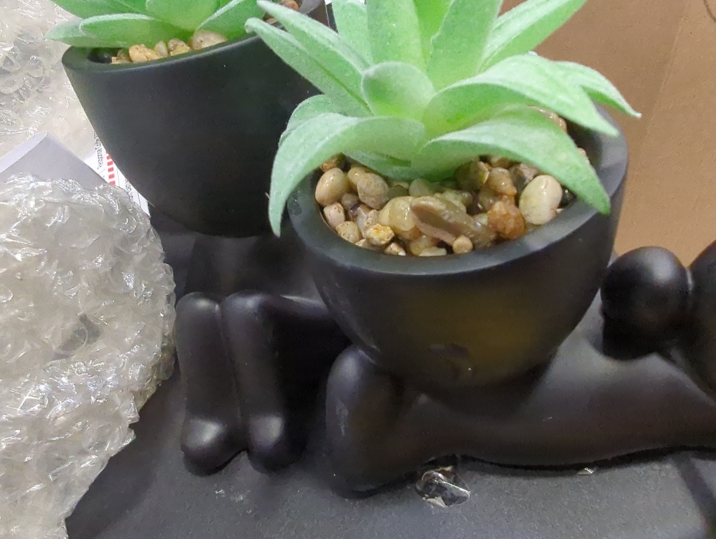 Der Rose Set of 2 Color Black  Fake Plants Artificial Succulent Plants for Office Desk Accessories Black Bathroom Home Room Aesthetic Decor Indoor