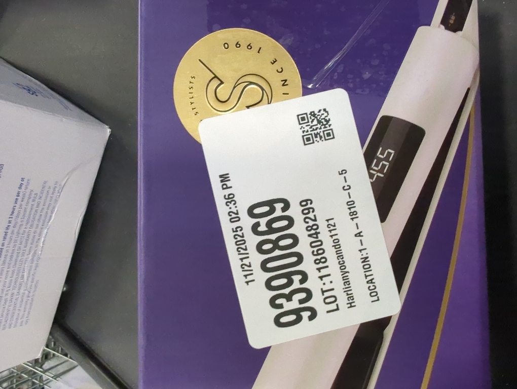 Hot Tools Pro Signature Collection with LED Display Flat Hair Iron - Lavender - 1