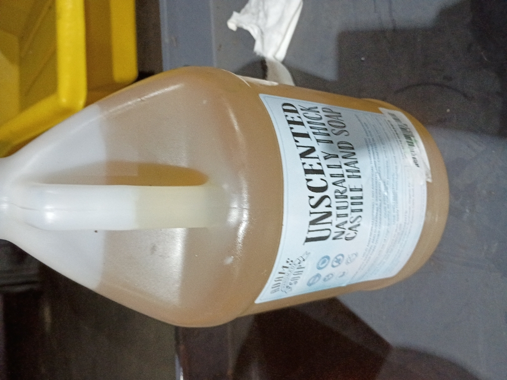 Adams Handmade Soap Thick Organic Castile Liquid Hand Soap 1 Gallon Refill- Unscented