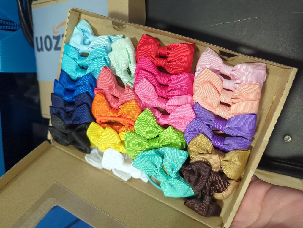 CÉLLOT Baby Hair Clips 50 Pieces 25 Colors in Pairs Baby Girls Fully Lined Bows Hair Pins Tiny 2 Hair Bows Alligator Clips for Girls Infants Toddlers