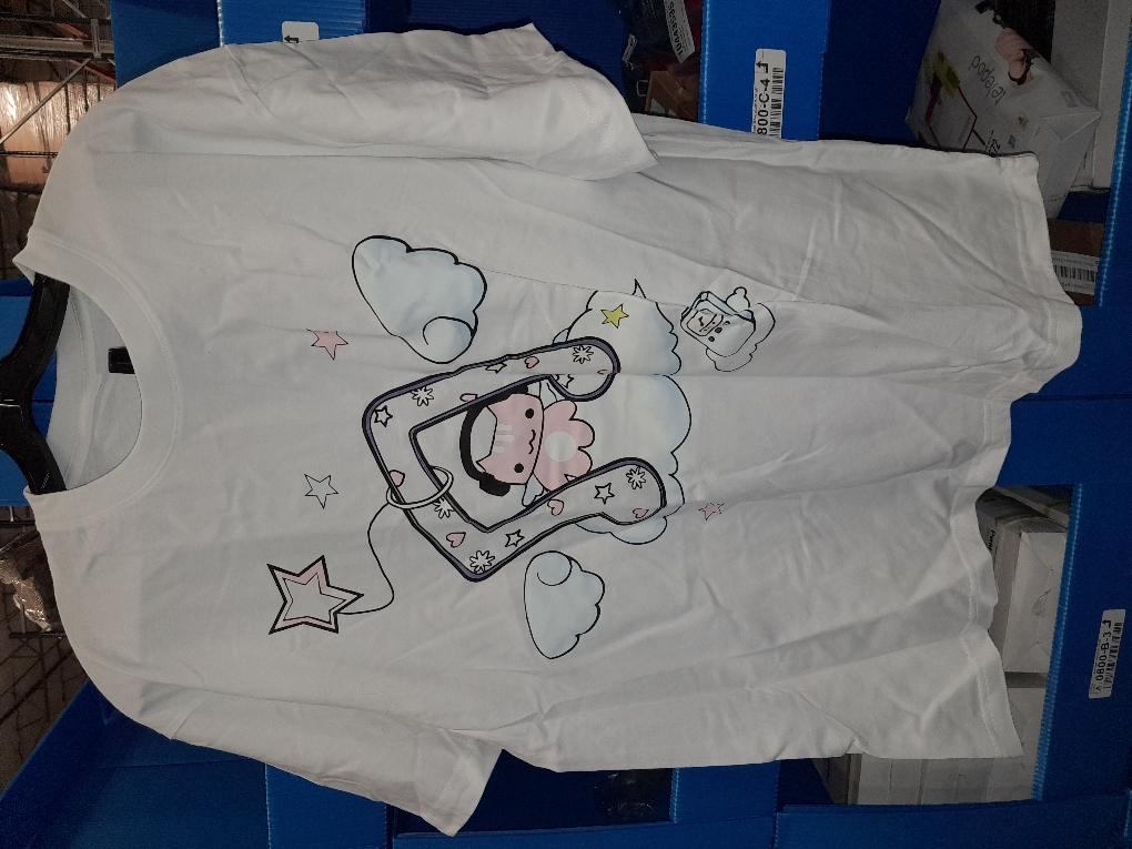 RILGOU Harajuku Style Pastel Kawaii Gothic Clothes Casual Crewneck Soft Cartoon Cute Cat Music Angel Print T-Shirt Size Large