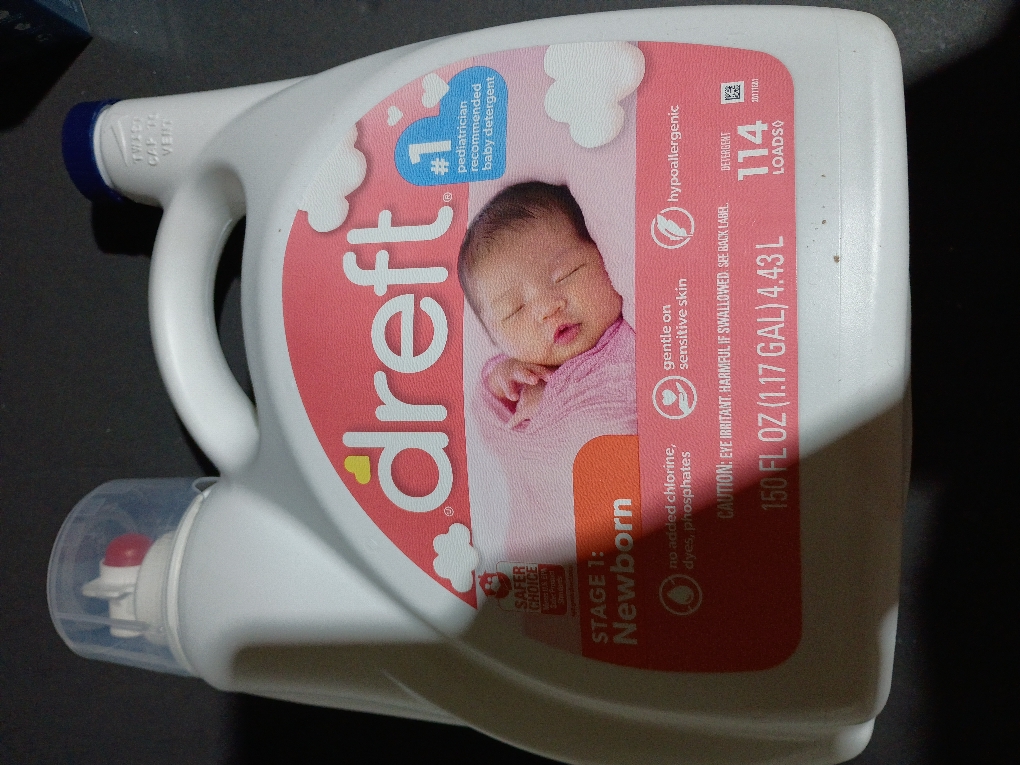 Dreft Stage 1: Newborn HE Compatible Hypoallergenic Baby Liquid Laundry Detergent - 150 fl oz