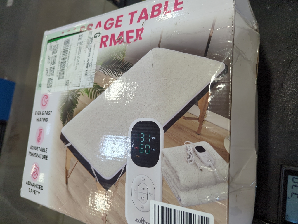Massage Table Warmer Heating Pad – 71x31 Heated Massage Pad with Adjustable Temperature (104°F–131°F), Auto Shut-Off, Sherpa Fabric, Ideal Massage Blanket & Bed Warmer for Table Use