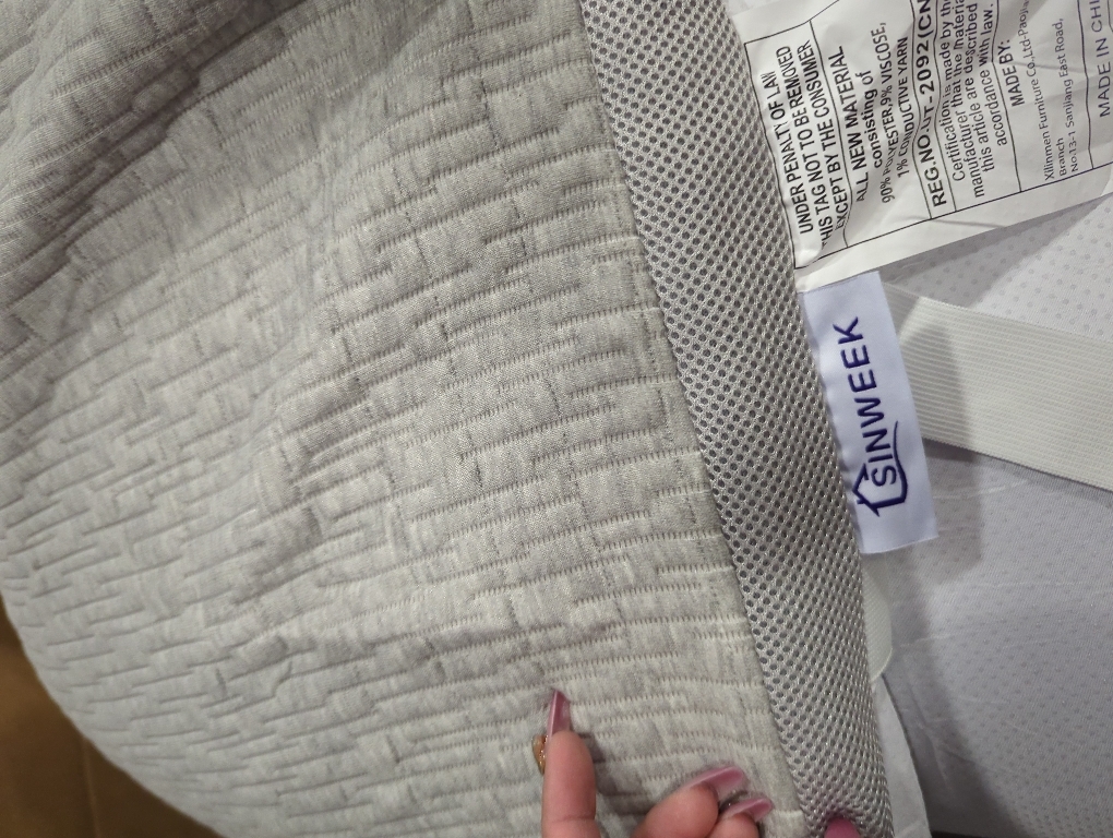 SINWEEK 2 Inch Mattress Topper Twin Size, Soft Memory Foam for Back Pain Relief, Breathable Bed Topper with Grey Cover, CertiPUR-US Certified