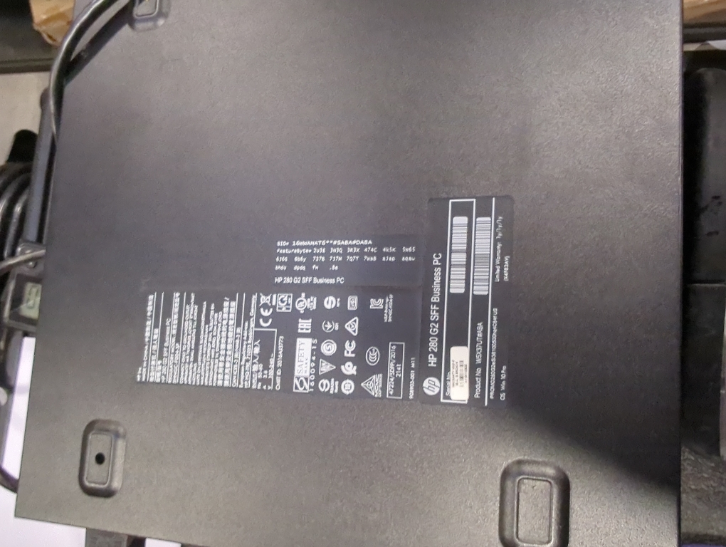 HP 280 G2 SFF With Power Cable