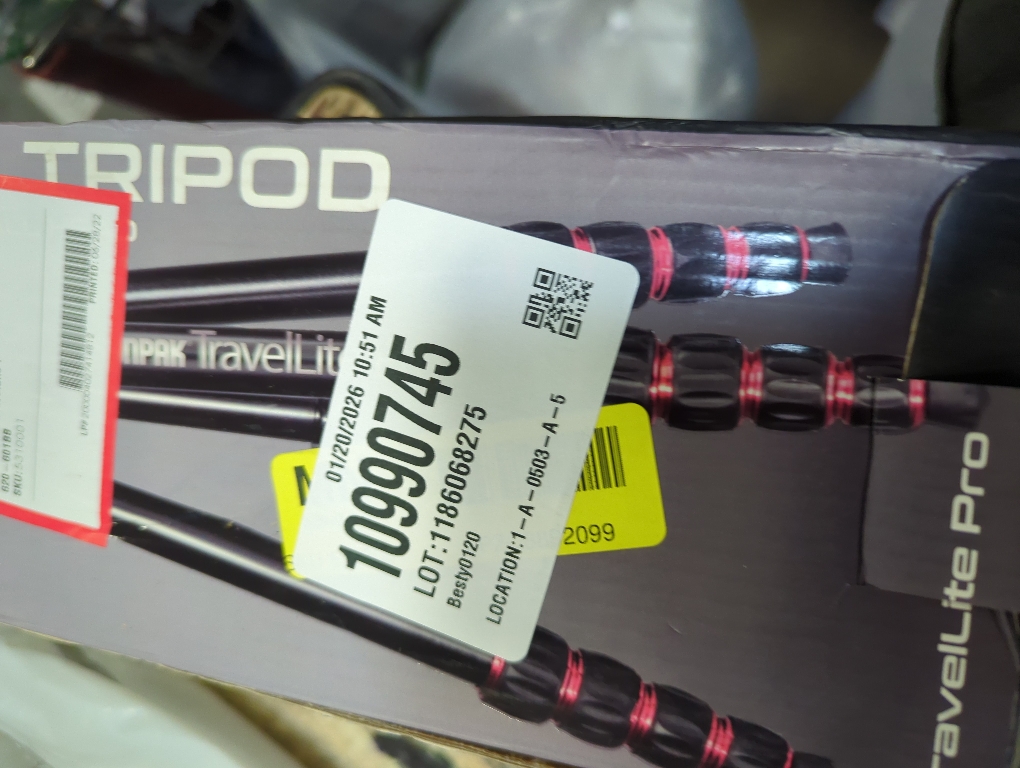 Sunpak - TravelLite Pro Reverse Folding 63 Tripod - Black with red accents