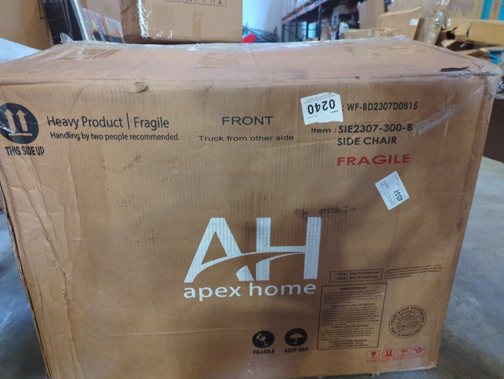Apex Home 2pk Black outdoor chairs Woven Back with Beige cushions