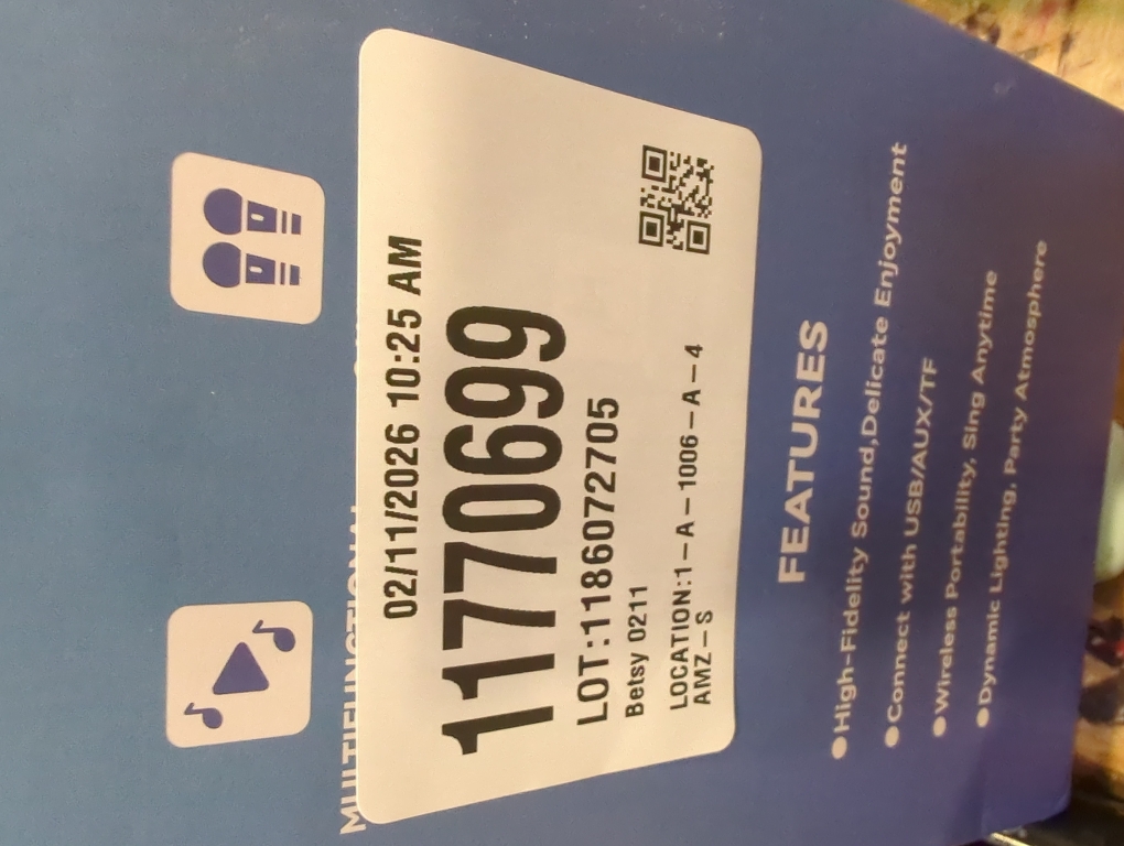 Karaoke Machine,Portable Bluetooth Speaker with 2 Wireless Microphone for Adults & Kids with LED Lights, Karaoke Microphone with PA System Supports USB/TF/AUX,Gift for Party (Black)