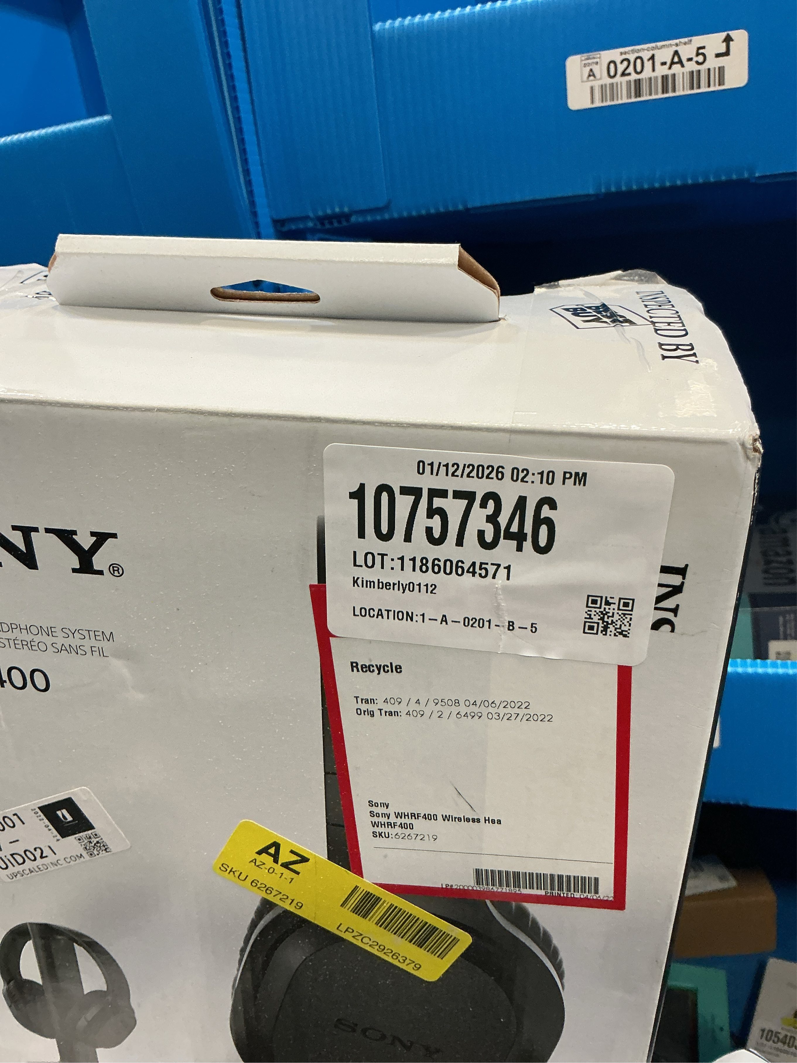 Sony WH-RF400 Wireless Over-Ear Home Theater Headphones (Black)