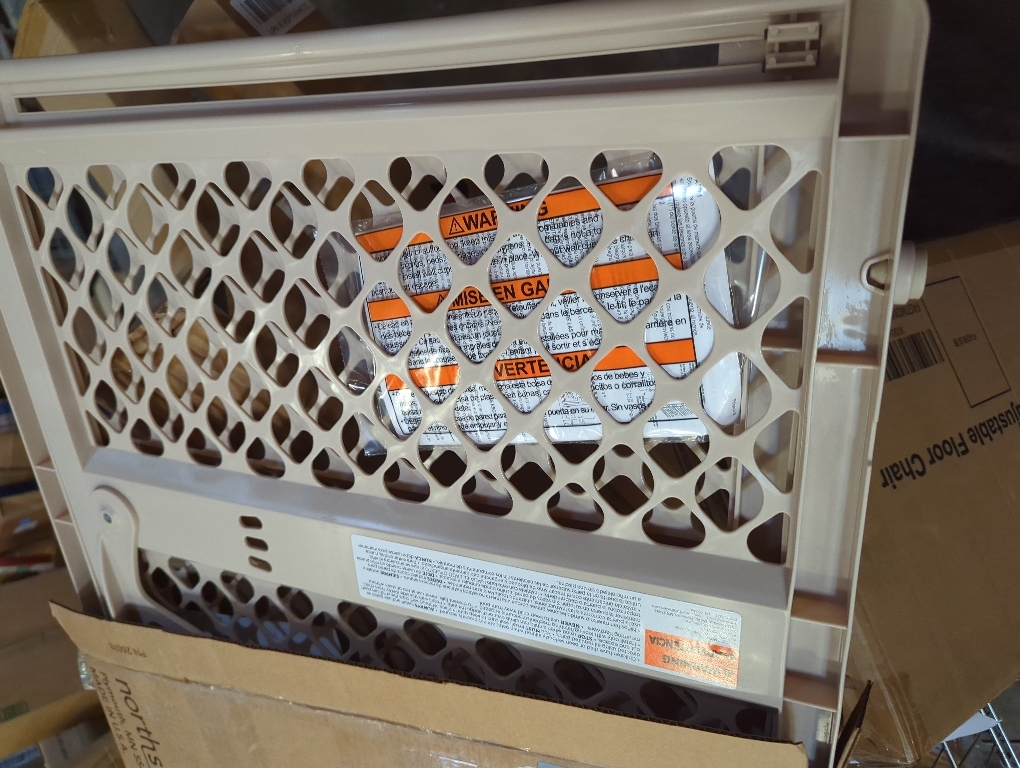 Toddleroo by North States - Supergate Ergo Baby Gate: Plastic Baby Gate for Stairs & Doorways - Adjustable Indoor Safety Gate - Made in USA - 26 to 42 Inches Wide - 26 Inches Tall - Ivory