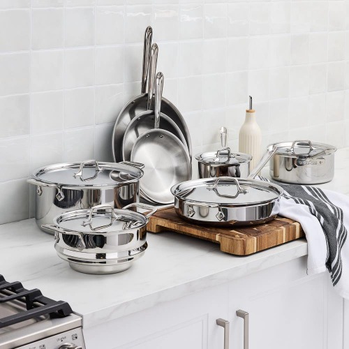 All-Clad D3 13-Piece Stainless Steel Cookware Set - NEW