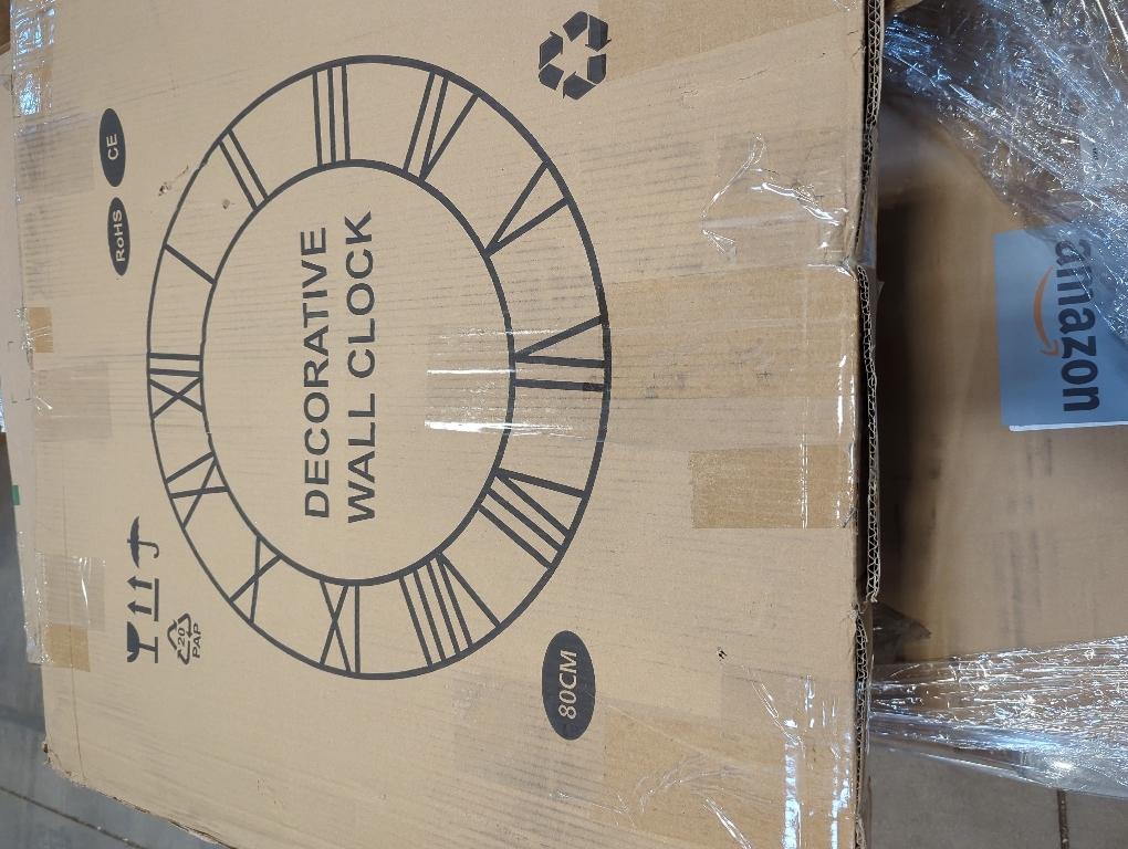 Vantic 32 Inch Large Wall Clock, Roman Numeral Metal Oversized Wall Clocks for Living Room Decor, Bedroom and Kitchen, Completely Silent, Non Ticking, Battery Operated