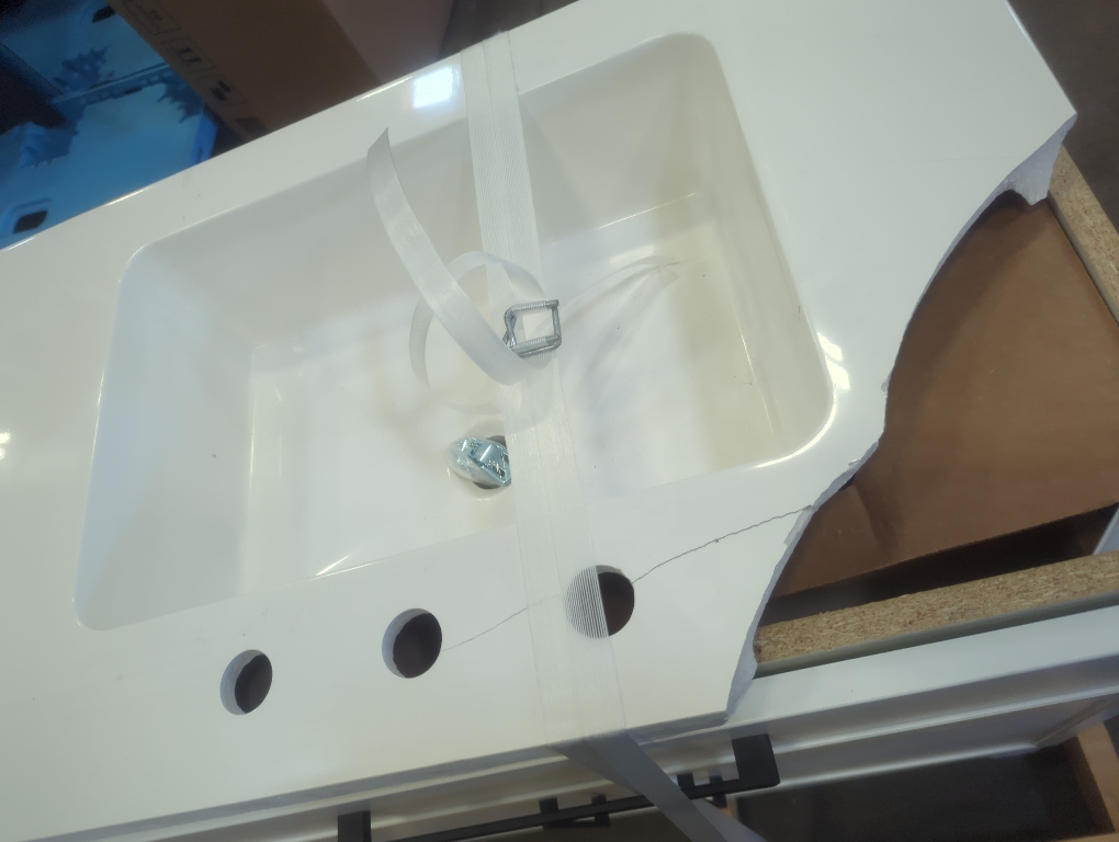 dmg style selections potter 60in true white double sink bathroom vanity with white cultured marble top