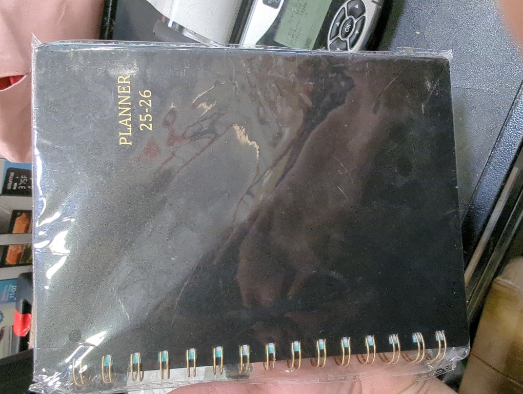 Black Solid planner