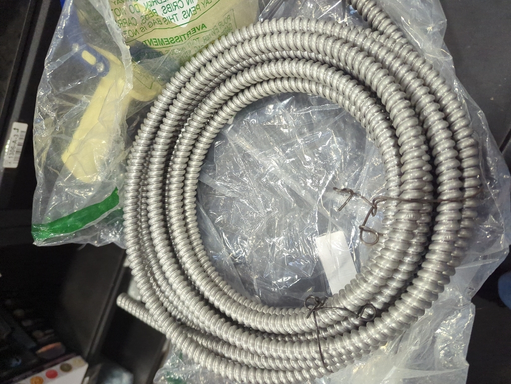 Qlvily 1/2 inch x 50ft Flexible Electrical Conduit, Iron Galvanized Access Line Conduit, for Manage and Protect Home and Industrial Wires