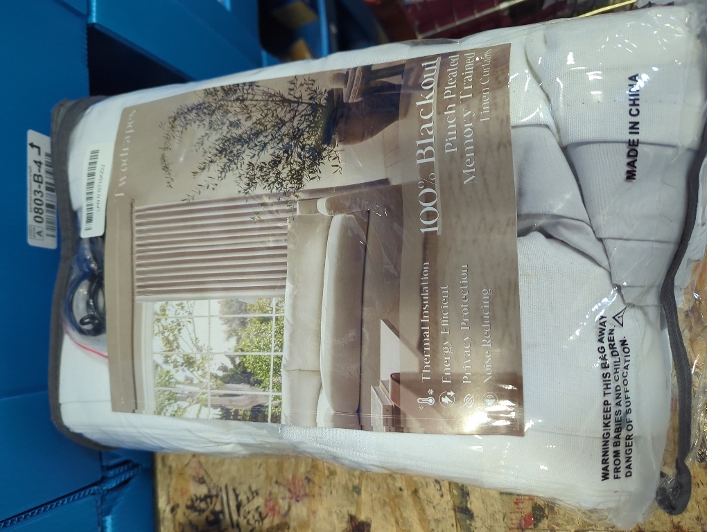 MIULEE 100% Blackout Linen Curtains for Bedroom, Ivory Solid Luxury Decor Thermal Insulation Room Darkening Drapes for Living Room Nursery Back Tab Rod Pocket 42 x 84 Inches, 2 Panels