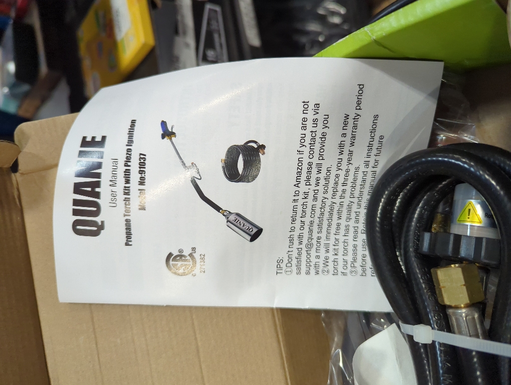 Propane Torch Weed Burner Kit, 360,000 BTU Blow Torch with 10Ft Hose, Self Igniter Grill Torch for Weeding, Roof Asphalt, Melting Snow, Road Marking, Barbeque.             ***Tank Not Included****