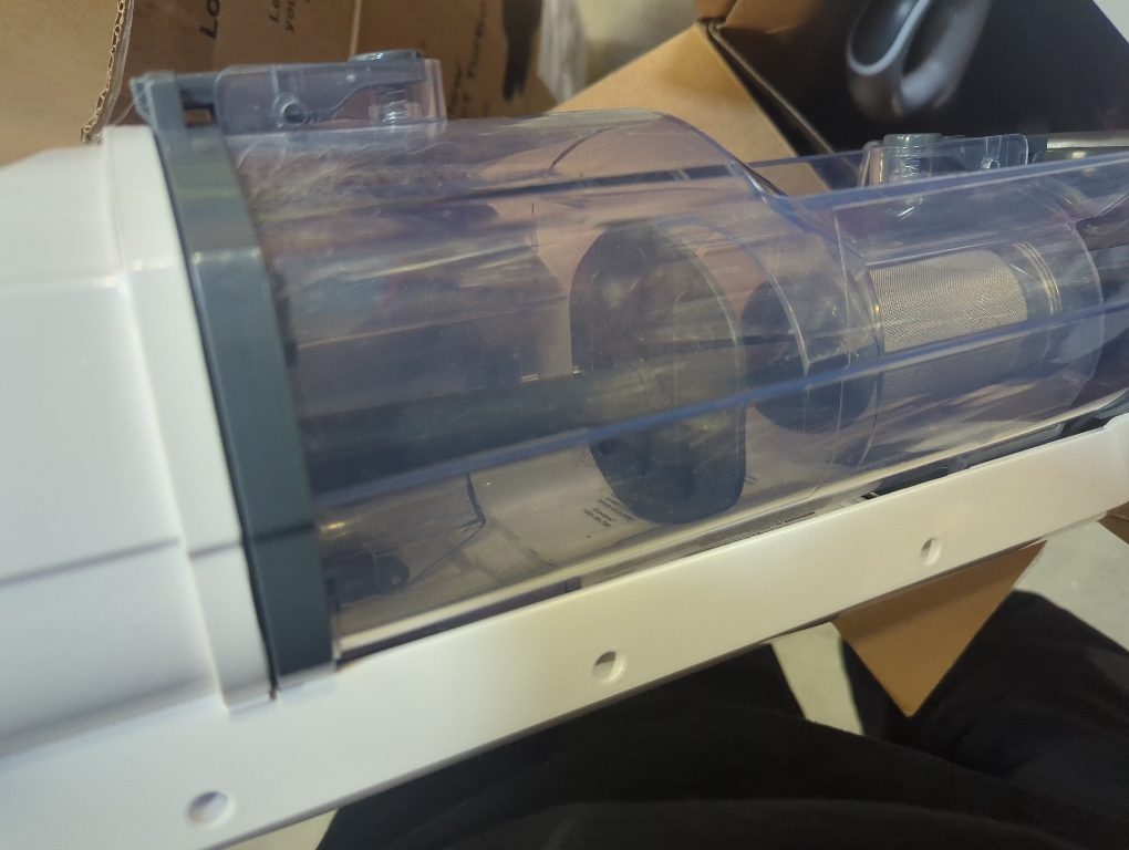 Navigator Freestyle Bagless Cordless Washable Filter Upright Vacuum for Hard Floors and Rugs with XL Dust Cup in White