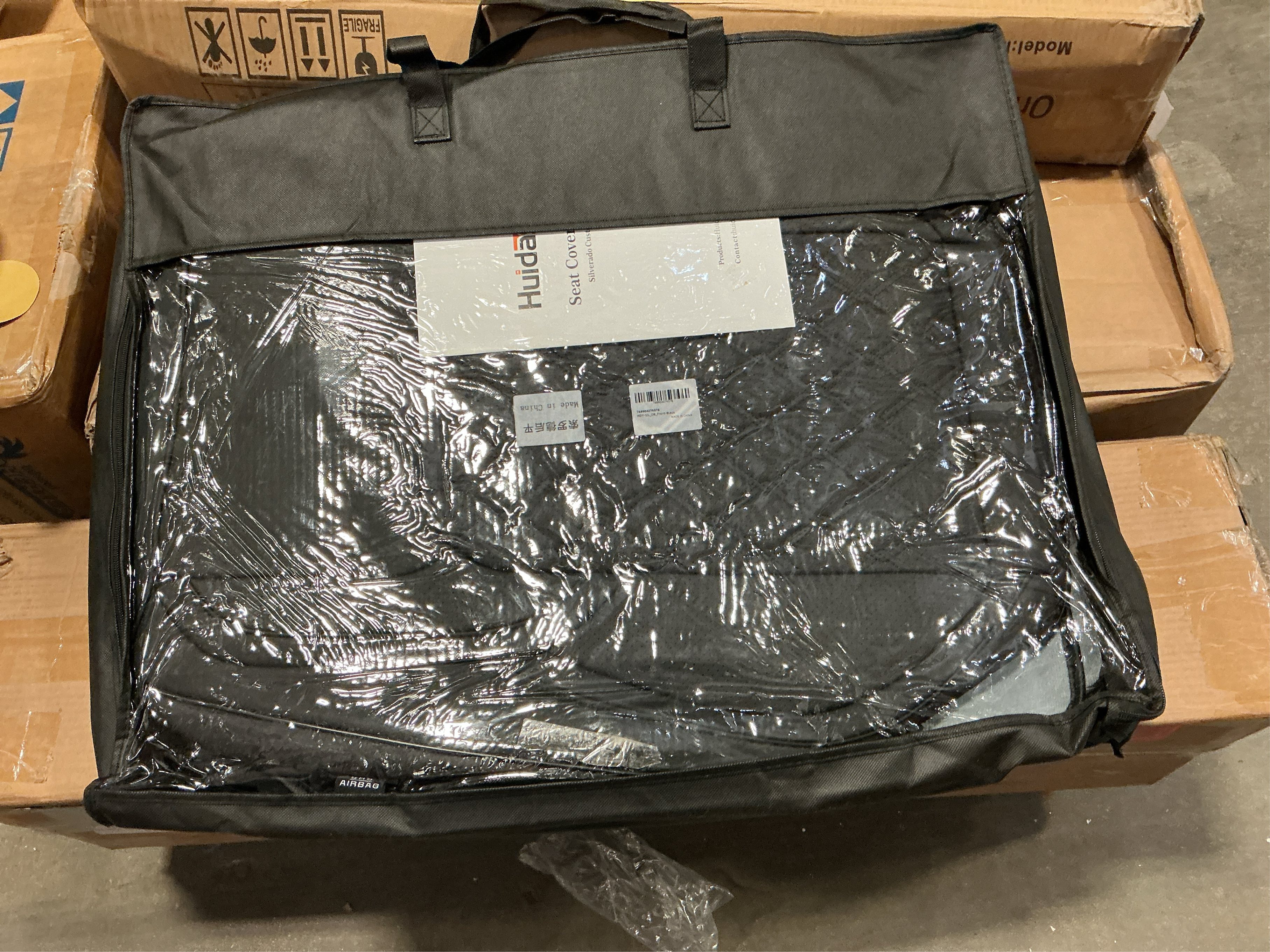 Huidasource Silverado Faux Leather Seat Covers Full Coverage Custom Fit for Truck Chevy Chevrolet Silverado Sierra 1500 2007-2025, 2500HD 3500HD 2015-2025 Crew Double Extended Cab (Front Pair/Black)