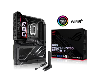 ASUS ROG MAXIMUS Z890 HERO BTF Z890 LGA 1851 ATX motherboard, hidden-connector design, Advanced AI PC Ready, 22 1 2 2 stages, DDR5, WiFi 7, 2.5G LAN, 6x M.2, PCIe 5.0, Thunderbolt™ 4, USB Type-C®, AI