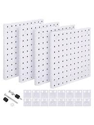 1/6pcs Plastic Pegboard Wall Mounted Storage Rack, 1-Inch ...