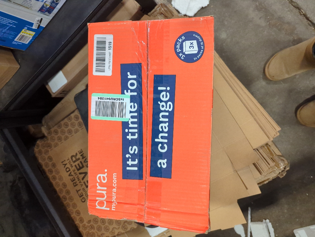 Pura Size 6 Eco-Friendly Diapers (29  lbs) Hypoallergenic, Soft Organic Cotton, Sustainable, up to 12 Hours Leak Protection, Allergy UK, Recyclable Paper Packaging, 18 Count (Pack of 3) (54 Diapers)