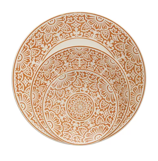 Havana Adobo 12 Pc Dinnerware Set Orange