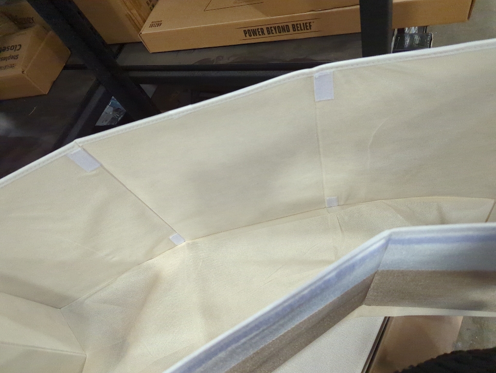 Extra Large Toy Storage Box with Lid, Collapsible Sturdy Toys Chest Storage Organizer Bin Basket with Divider for Kids, Boys, Girls, Closet, Playroom, Bedroom, Nursery, 40X14X16, Beige & White