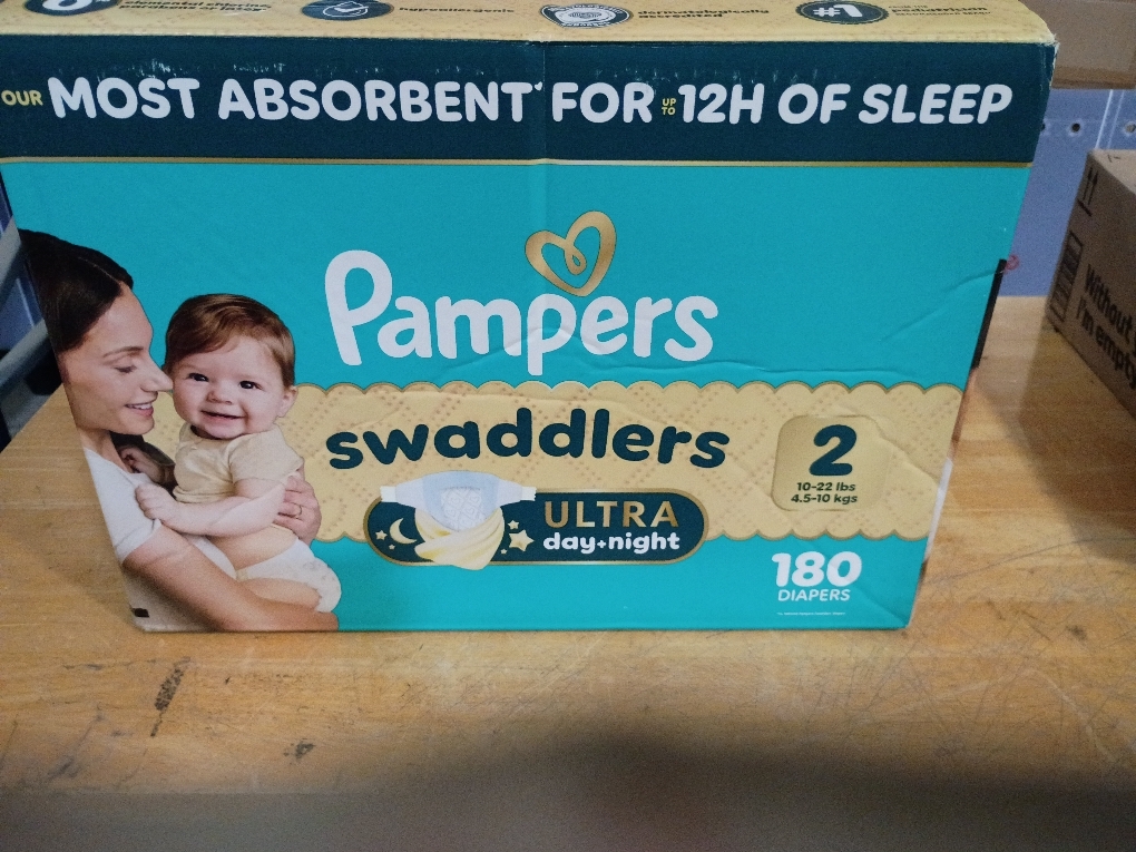 Pampers Swaddlers Ultra Diapers, Size 2 (10-22 Pounds), 180 ...