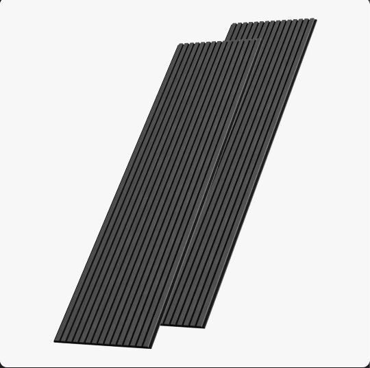 2pk Acoustic/Sound proof Wood Slat Wall Panels,Dark Grey Sound Absorbing Panels for Ceiling and Wall