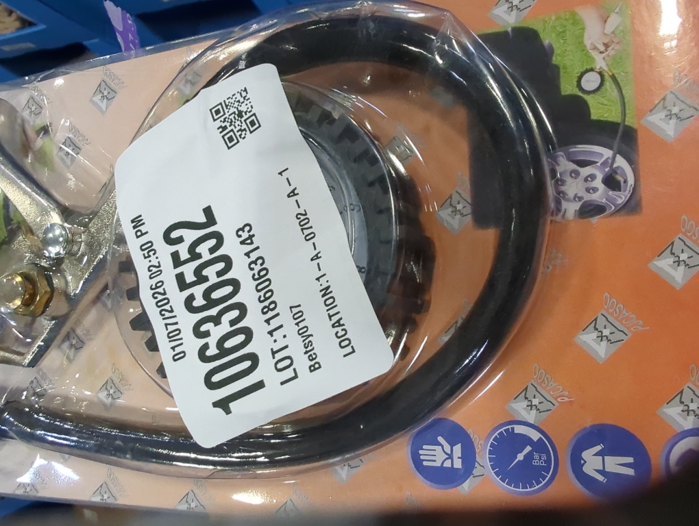 Tire Pressure Gauge with Inflator, 0-220PSI Dial Wheel Air Tire Pressure Gauge with Rubber Hose, Compatible with Air Pump Compressor for Cars Motorcycle Bike