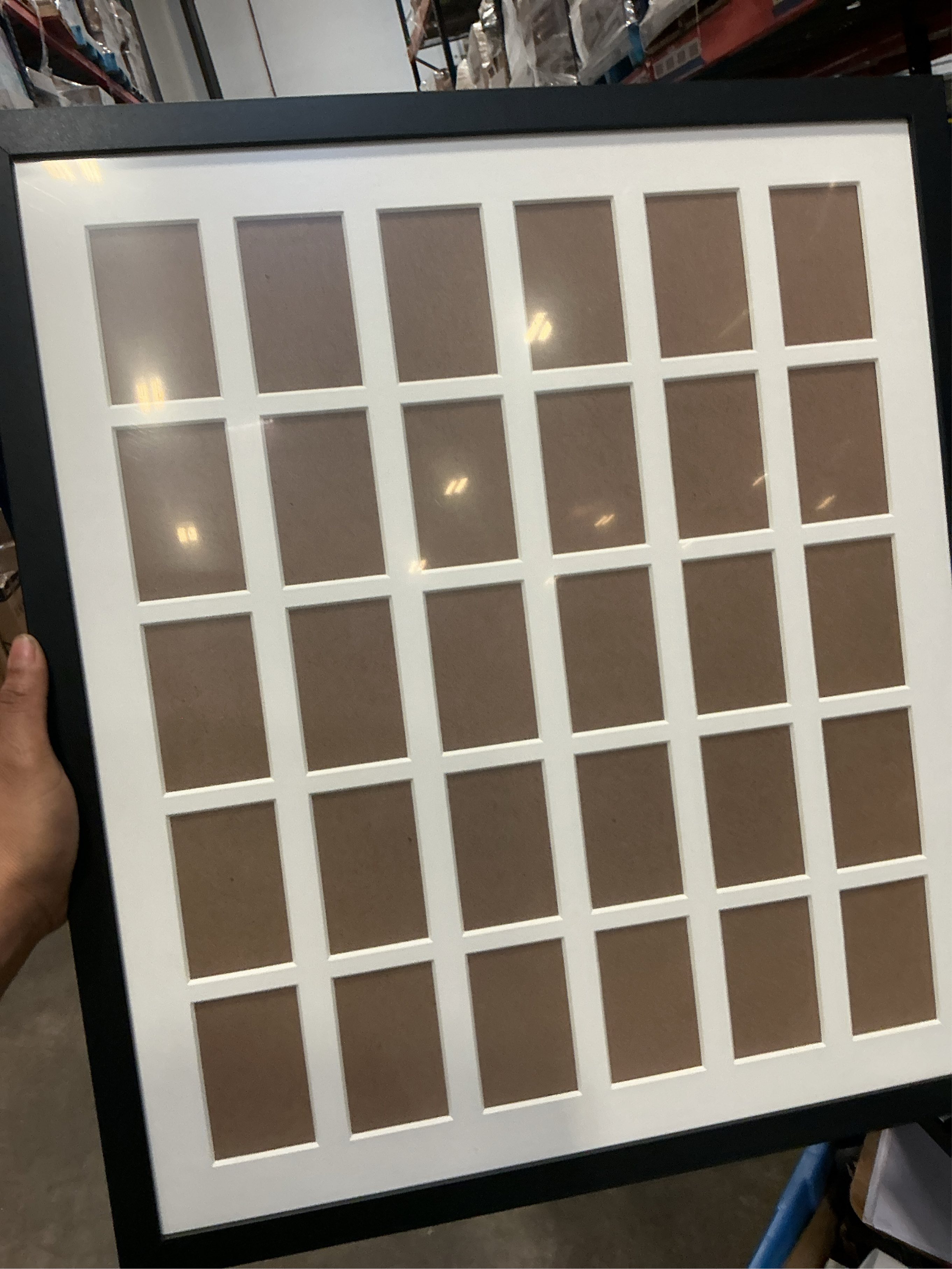 Black Multi Picture Frame Collage Wall Decor For Fujifilm Instax Mini Film - 30 Openings Large Photo Collage Frame For Wall - Mini Picture Wall Frame - Not Compatible with Polaroid Film Size