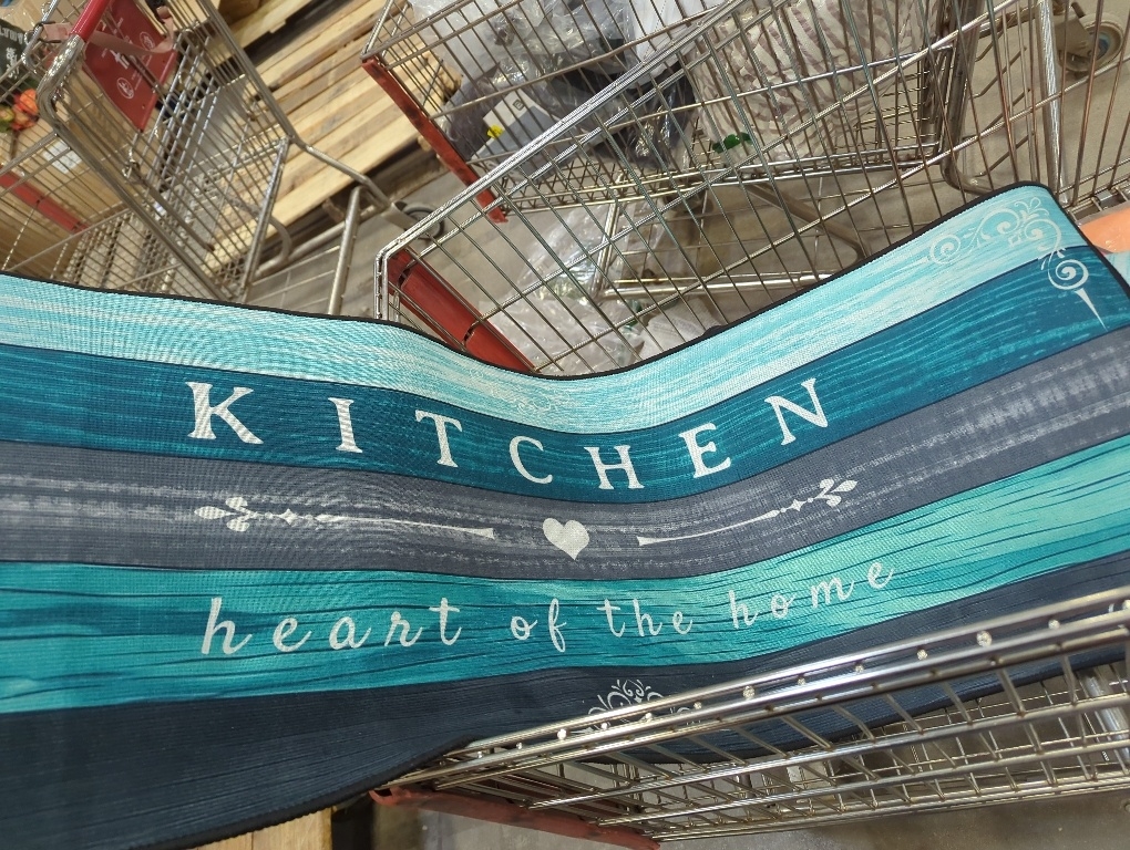 Arttown Anti-Fatigue Kitchen Rug Set of 2, Waterproof Non-Slip, Teal Green
