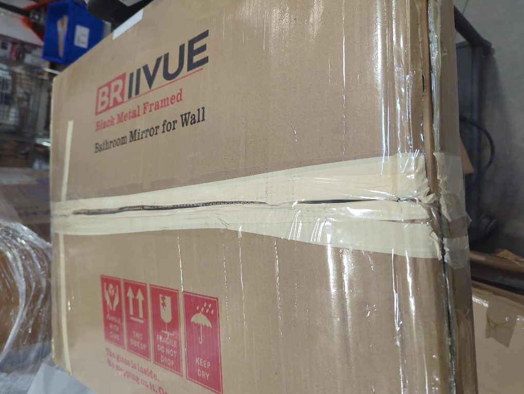 Size 22x30 Inch Color Black Bathroom Mirror for Wall, Thick Metal Framed Rectangle Mirrors for Over Sink, Bedroom, Living Room, Entryway, Anti-Rust, HD Tempered Glass