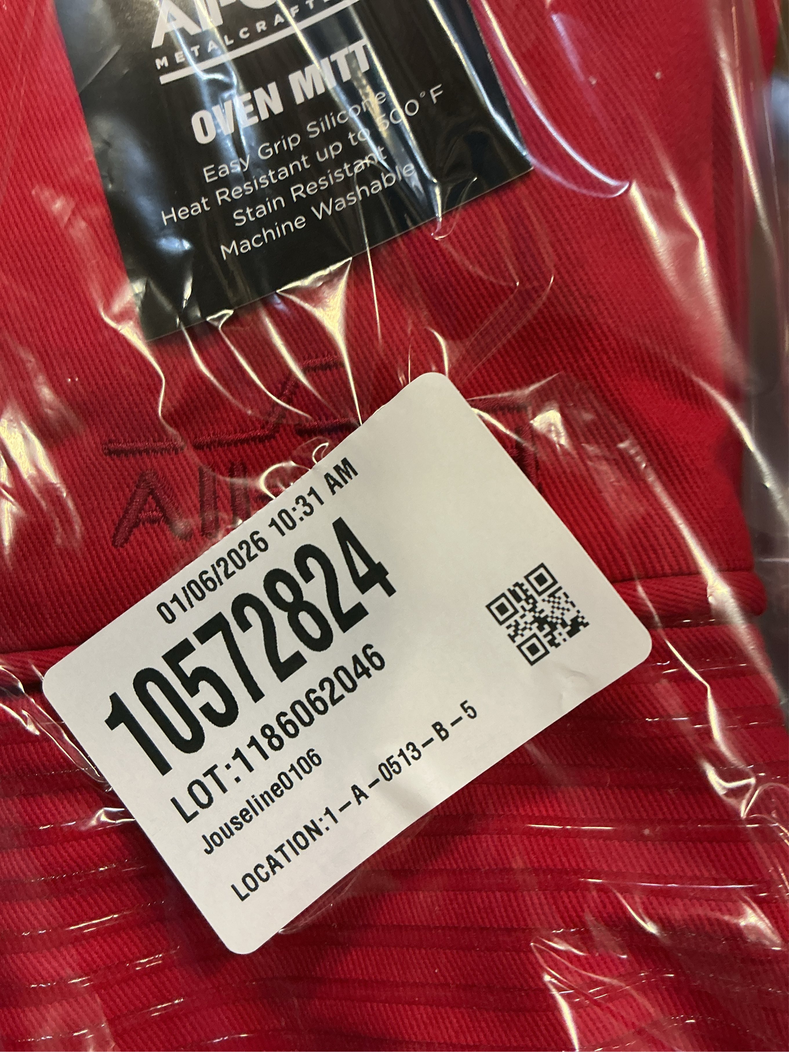 All-Clad Silicone Oven Mitts: Heat Resistant up to 500 Degrees - 100% Cotton & Silicone, 14x7 Oven Mitt for Kitchen and Barbeque, 2-Pack, Chili