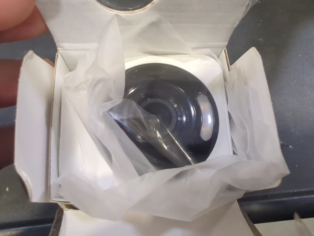 color White Wyze Cam V4 Plug-in Indoor and Outdoor Smart-Enabled Security Camera