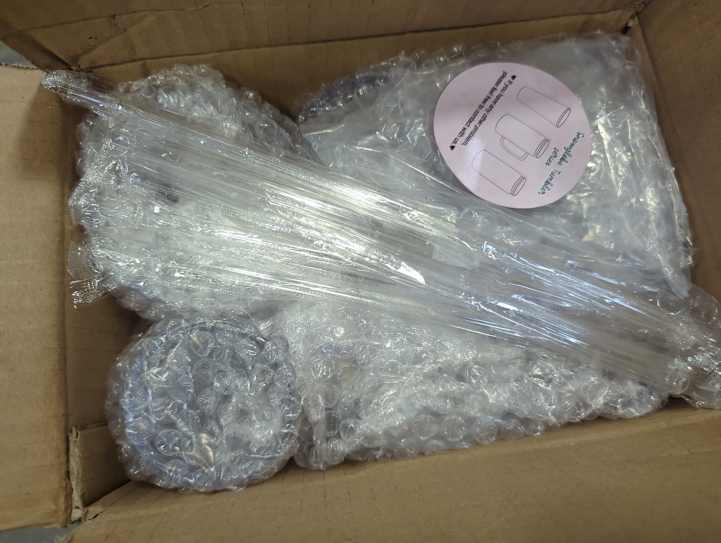 6 Pack 24Oz Snow Globe Tumblers, Double Wall Acrylic Snowglobe Cup with Pre Drilled Hole, Lids, Straws and Plug, Reusable Clear Plastic Tumbler for Snow Globe Glitter DIY