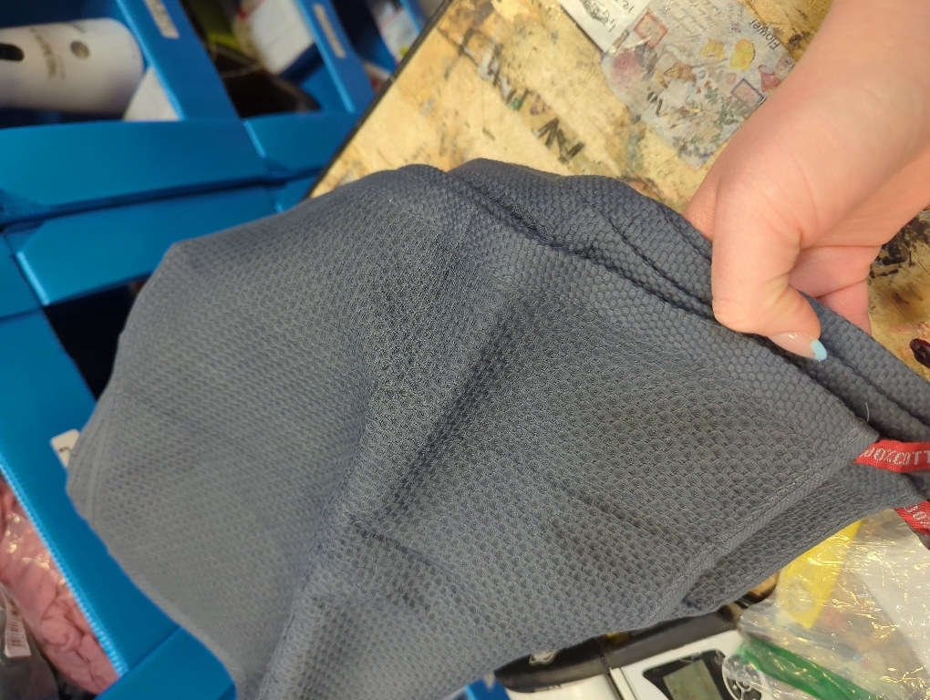 Homaxy 100% Cotton Waffle Weave Kitchen Dish Cloths, Ultra Soft Absorbent Quick Drying Dish Towels, 12 x 12 Inches, 6-Pack, Dark Grey