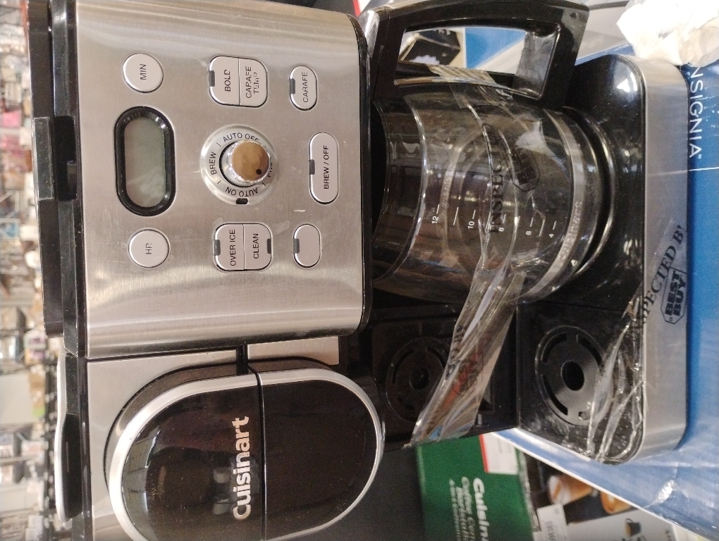 Cuisinart 12-Cup Coffee Maker, Single-Serve Brewer Glass Carafe, Automatic Hot & Iced Coffee Machine, Brew Strength Control and Pause, SS-16, Stainless Steel