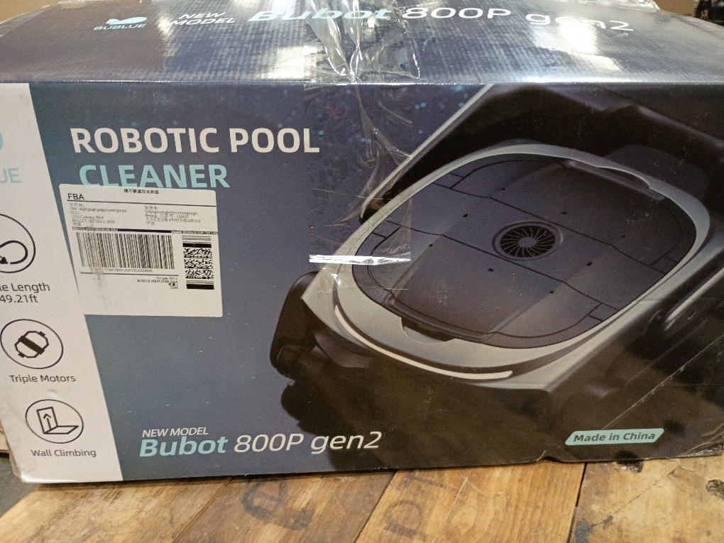 (2026 New) BUBLUE Bubot 800P Gen2 Robotic Pool Vacuum,Cleans Floor/Wall/Waterline/Shallow Area,Powerful Suction Pool Cleaner,Smart Navigation,App Control & Scheduling for Pools up to 1,076 Sq.Ft.Grey