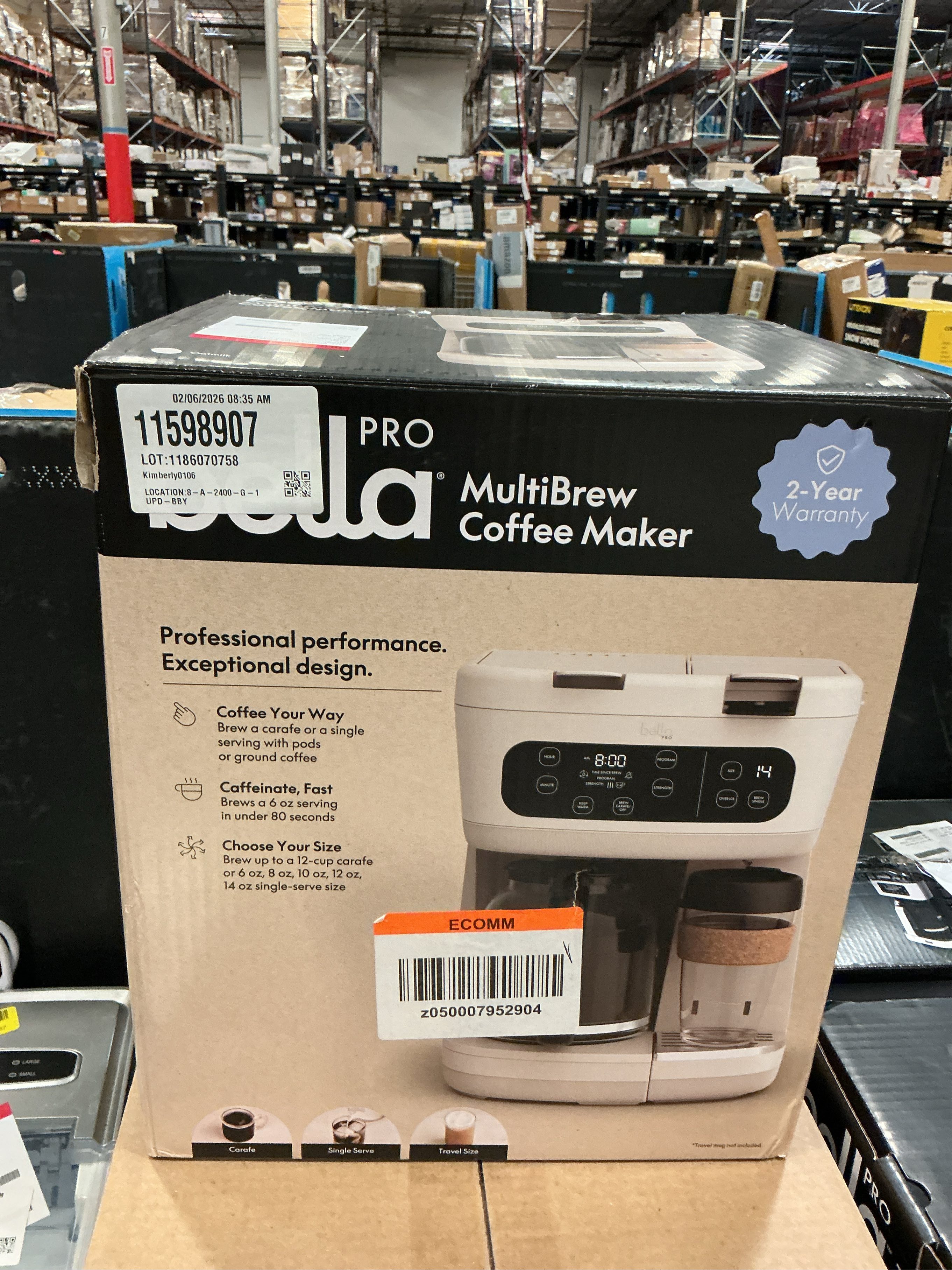 Bella PRO - MultiBrew 12-Cup Drip & Single-Serve Coffee Maker - Oatmilk