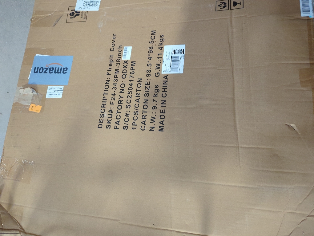 Fire Pit Lid Cover Round - 38 Rust Resistant Powder Coated Steel Firepit Cover or Table with 2 Wooden Handles for Patio Fire Pit, Weatherproof for All Seasons, Fits Fire Pits Up to 36