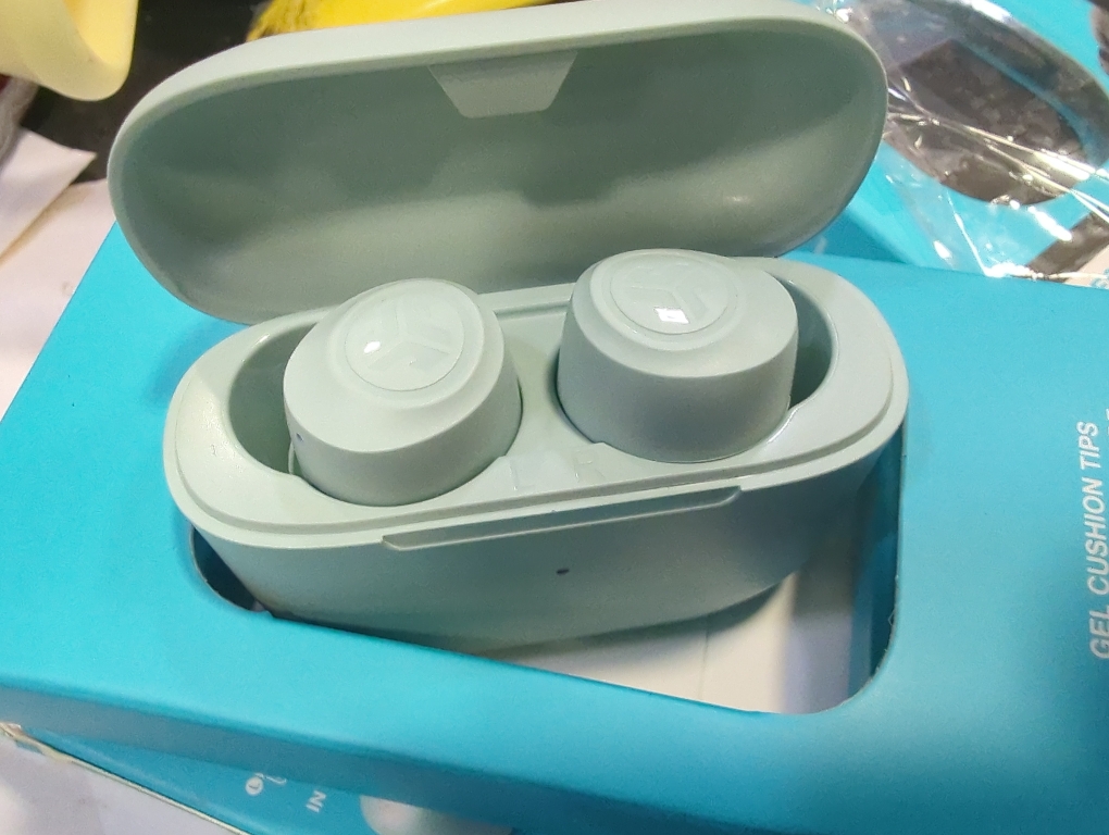 Color blue JLab Go Air Pop True Wireless Bluetooth Earbuds - Light Blue